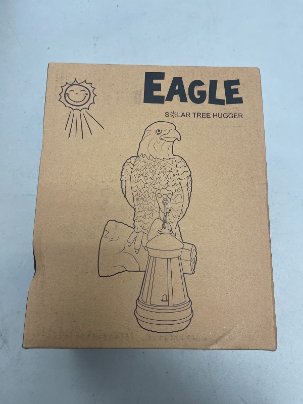 Photo 1 of Goodeco Eagle Tree Hugger with Solar Lantern - Perfect Eagle Garden Statues Outdoor Decor & Ornament for Women, Housewarming Gifts and as Yard Decorations