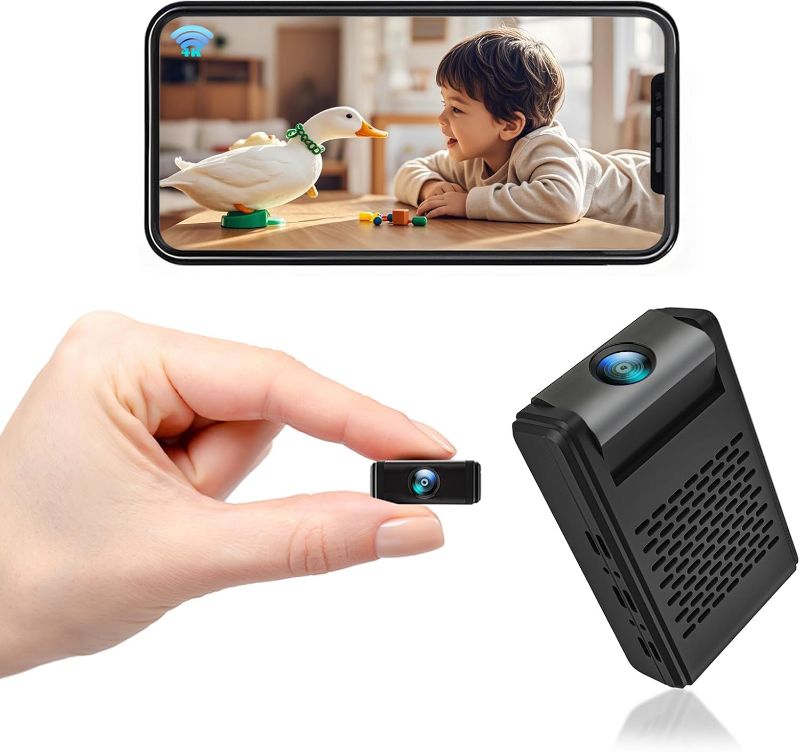 Photo 1 of Mini Security Camera, Nanny Cam with 180°Rotating Lens, Free Cloud & SD Storage, 4K WiFi Wireless Surveillance, No WiFi Recording, Motion Detection, Auto Night Vision
