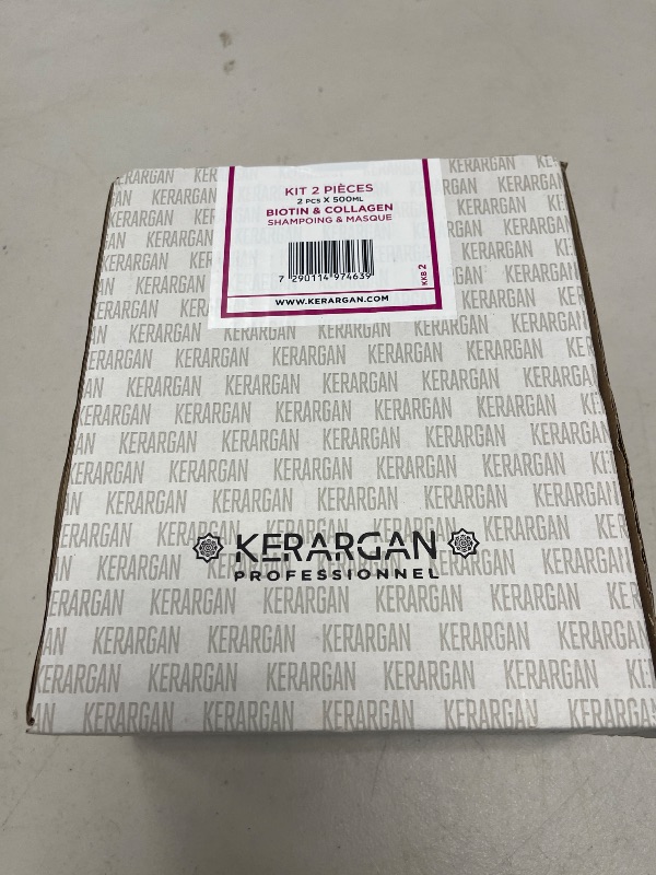 Photo 1 of Kerargan Volumizing Shampoo & Hair Mask Duo with Biotin & Collagen - Boosts Radiance & Thickness for Flat, Thin, Dull Hair - Sulfate-, GMO-, Silicone-, Mineral Oil-Free - 2x16.9 Fl oz