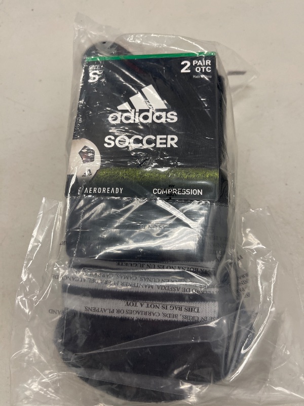 Photo 1 of adidas Rivalry Soccer Men and Women, Workout Socks-Over The Calf, Black/White, Small