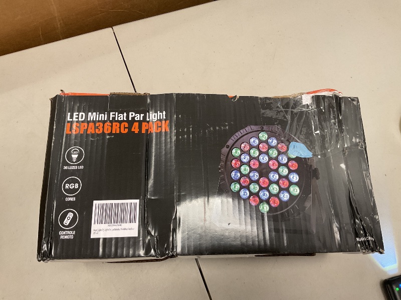 Photo 1 of Stage Lights Dj Lights for Parties Led Stage Lights Sound Activated Portable Party Lights Par Lights 36 Led RGB Remote Control Disco Lights Uplights for Indoor Events Bar Birthday Wedding Outdoor