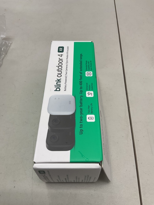 Photo 1 of Blink Outdoor 4 XR (newest model) – two-year battery wireless camera with 4x security coverage, 1000 ft open-air range or 400 ft with typical use — 2 camera system