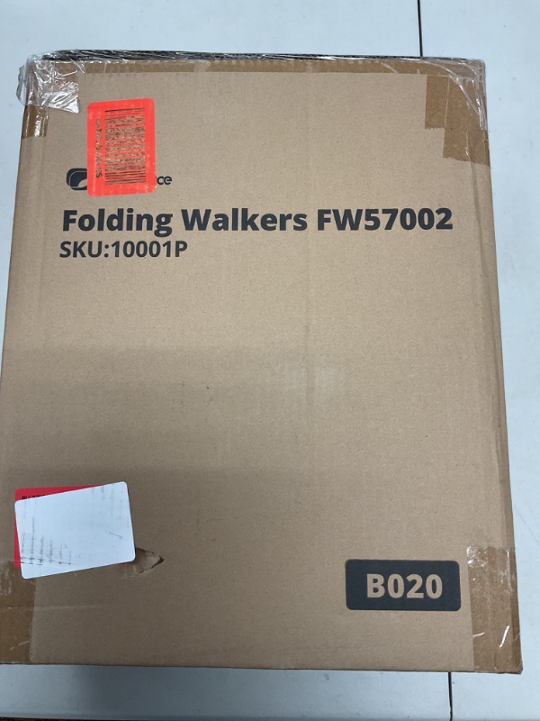 Photo 1 of OasisSpace Compact Folding Walkers, Lightweight Walkers for Seniors Adults Elderly, Rolling Front Wheels Walker, Standard Walking Assist Narrow Walker for Small Spaces Up to 300lbs
