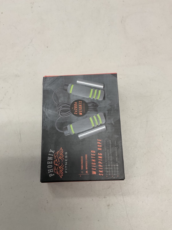 Photo 1 of Phoenix Fitness RY916 Weighted Skipping Rope Adult, Exercise Jumping Rope for Men Women Kids, Jump Rope For Fat Burning, Conditioning & Fat Loss, Grey