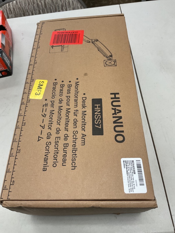 Photo 1 of HUANUO Single Monitor Arm for 40 inch Screens, Ultrawide Computer Monitor Mount Holds 26.48 lbs, Upgraded Adjustable Stand with USB, C-Clamp & Grommet Base, VESA 75x75 or 100x100mm