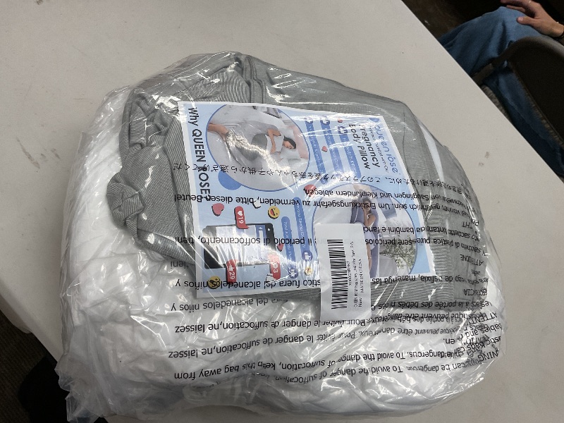 Photo 1 of QUEEN ROSE Pregnancy Pillows, Cooling Body Pillow for Pregnancy Sleeping, F Shaped Maternity Pillow for Pregnant Women, Back & Belly Support, Pregnancy Must Haves, Grey