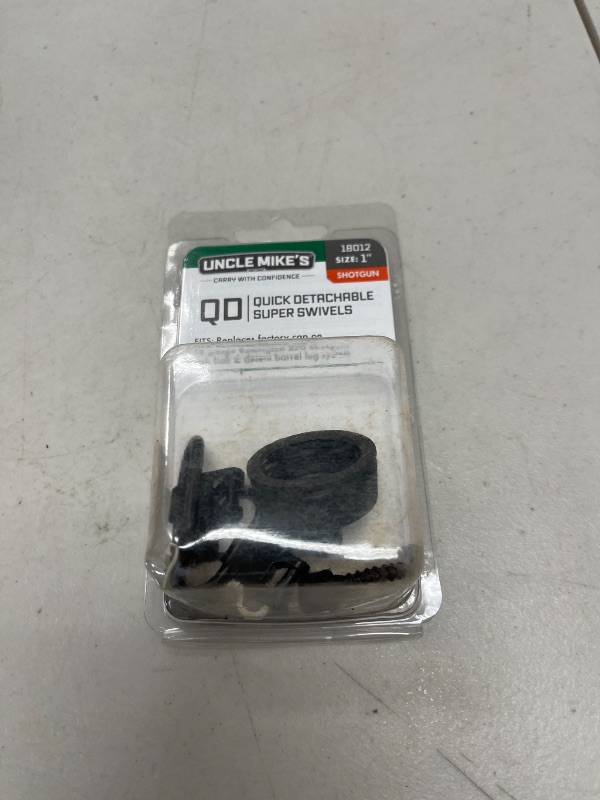 Photo 1 of Uncle Mike's Quick Detach Swivels QD REM 870 12 Gauge Blued 1" External Ratchet Cap Set,18012 Black