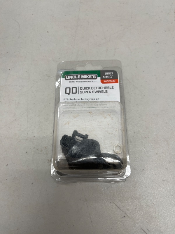 Photo 1 of Uncle Mike's Quick Detach Swivels QD REM 870 12 Gauge Blued 1" External Ratchet Cap Set,18012 Black
