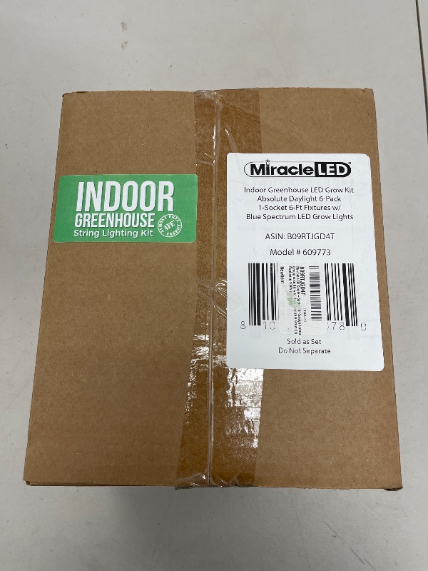 Photo 1 of Miracle LED Single-Socket 6ft Corded Indoor Greenhouse Kit with Blue Spectrum Grow Light Replacing 100W (6-Pack)