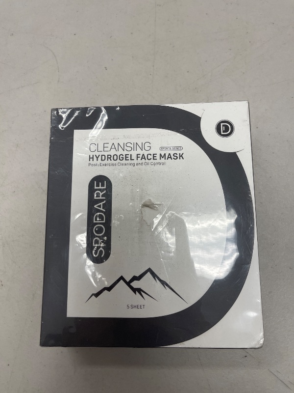 Photo 1 of SPODARE SPORTS MASK - Cleansing Hydrogel Face Mask - Absorb Pore Dirt, Oil Control, Cleaning and Refreshing Skin - Detoxify and Purify after Exercise - For All Skin Types - 5 Pc