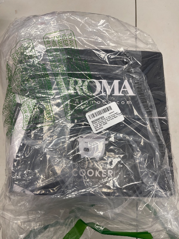 Photo 1 of AROMA Rice Cooker, 3-Cup (Uncooked) / 6-Cup (Cooked), Small Rice Cooker, Oatmeal Cooker, Soup Maker, Auto Keep Warm, 1.5 Qt, White, ARC-393NG
