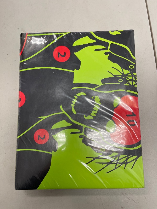 Photo 1 of Hunter Splatter Shooting Targets - 12 x18'' Range Paper Targets, Easily See Your Shots Bright Fluorescent Green Shooting Accessories, Great for All Firearms (Zombie Joker target/39 Pack)