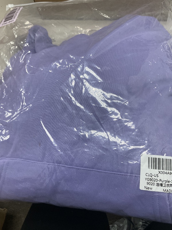 Photo 1 of YeGine Womens 2 Piece Outfits Sweatsuits Long Sleeve Lounge Sets Drawstring Hoodies Wide Leg Sweatpants Tracksuit Purple XL