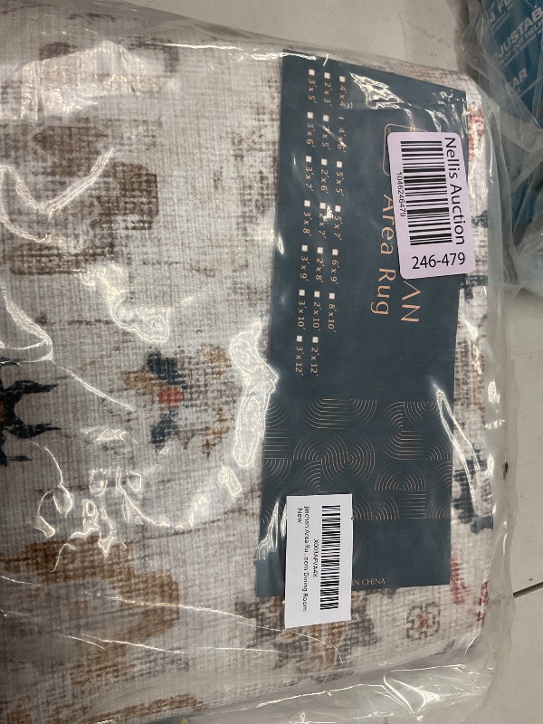Photo 1 of jinchan Area Rug 4x6 Washable Vintage Traditional Rug Kitchen Floor Cover Thin Mat Distressed Floral Print Indoor Carpet for Bedroom Living Room Dining Room Taupe