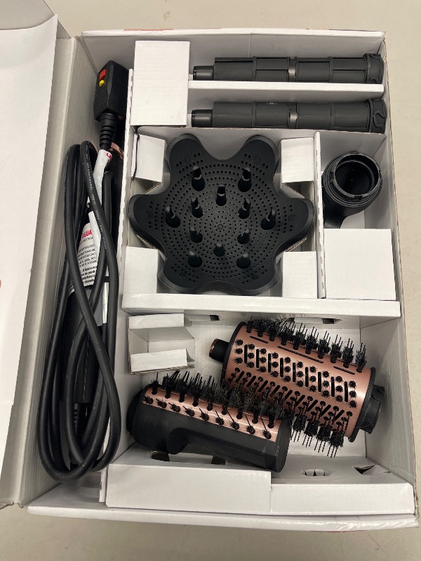 Photo 1 of Shark FlexStyle Hair Dryer & Powerful Styling System with 6-Piece Hair Styling Tools, Paddle Brush, Curl-Defining Hair Diffuser, Auto-Wrap Curlers, Styling Concentrator, Oval Brush &, Black, HD440BK