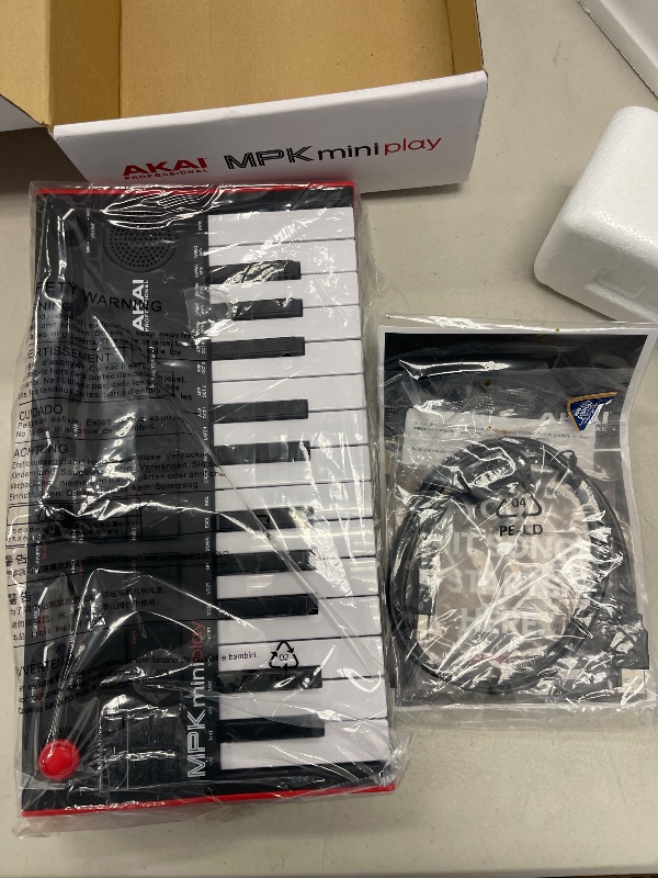 Photo 1 of Akai Professional MPK Mini Play MK3 - MIDI Keyboard Controller with Built-in Speaker and Sounds Plus Dynamic Keybed, MPC Pads, Software Suite and Native Instruments Sound Package