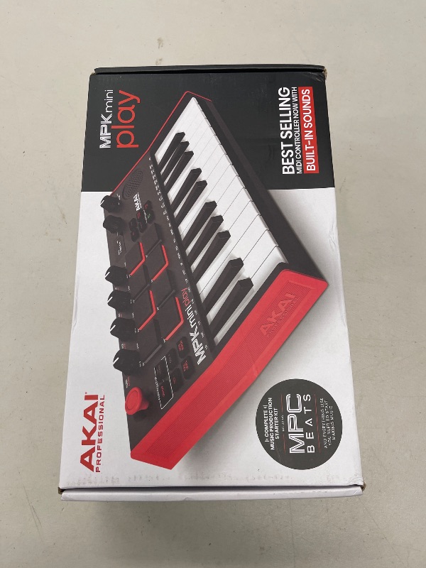 Photo 1 of Akai Professional MPK Mini Play MK3 - MIDI Keyboard Controller with Built-in Speaker and Sounds Plus Dynamic Keybed, MPC Pads, Software Suite and Native Instruments Sound Package