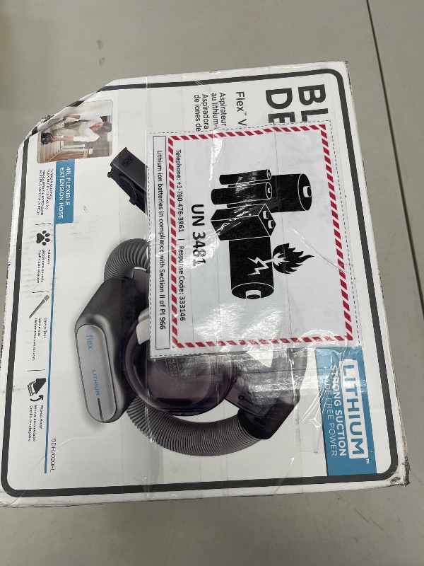 Photo 1 of BLACK+DECKER dustbuster FLEX Cordless Handheld Vacuum, Home, Pet and Car Vacuum (BDH2020FL)