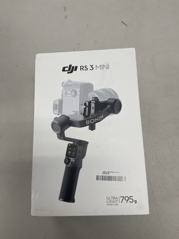 Photo 1 of DJI RS 3 Mini, 3-Axis Gimbal Stabilizer for Cameras Canon/Sony/Panasonic/Nikon/Fujifilm, 2 kg (4.4 lbs) Tested Payload, Camera Stabilizer, Camera Gimbal with Native Vertical Shooting