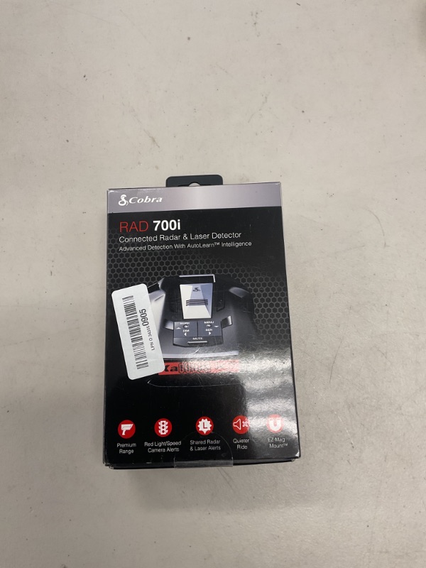 Photo 1 of Cobra - RAD 700i Radar Detector, works with Apple CarPlay/Android Auto - Black