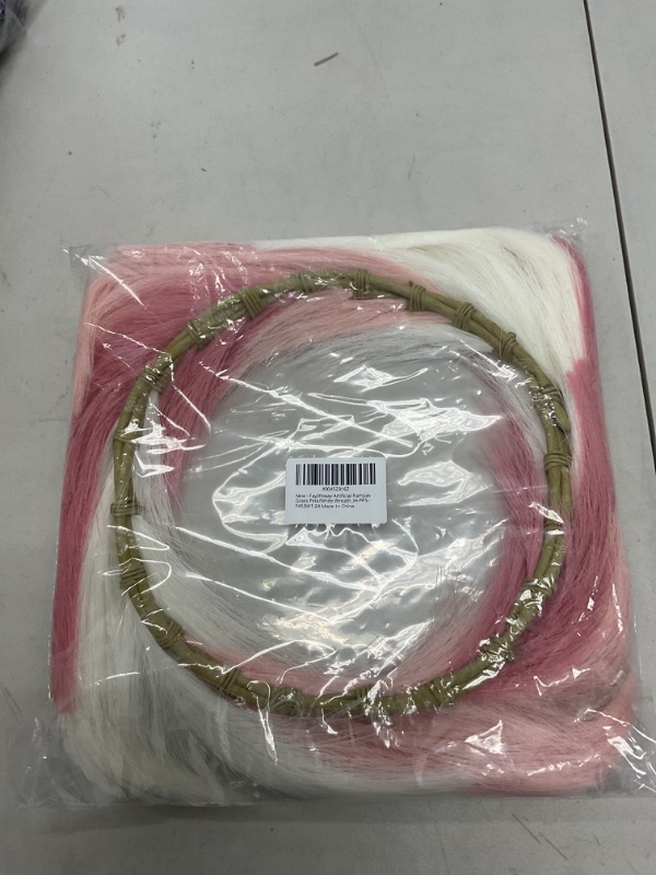 Photo 1 of Faylifeway Pampas Grass, 24in Faux Pampas, Artificial Boho Wreath for Modern Home Farmhouse Wreath, Front Door Wreaths for All Seasons.