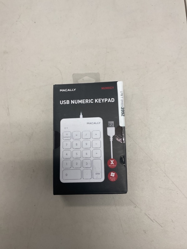 Photo 1 of Macally USB Numeric Keypad | Wired Number Pad | External Number Pad for Laptop Computer Desk PC Mac (Perfect for Data Entry) 10 Key USB Keypad