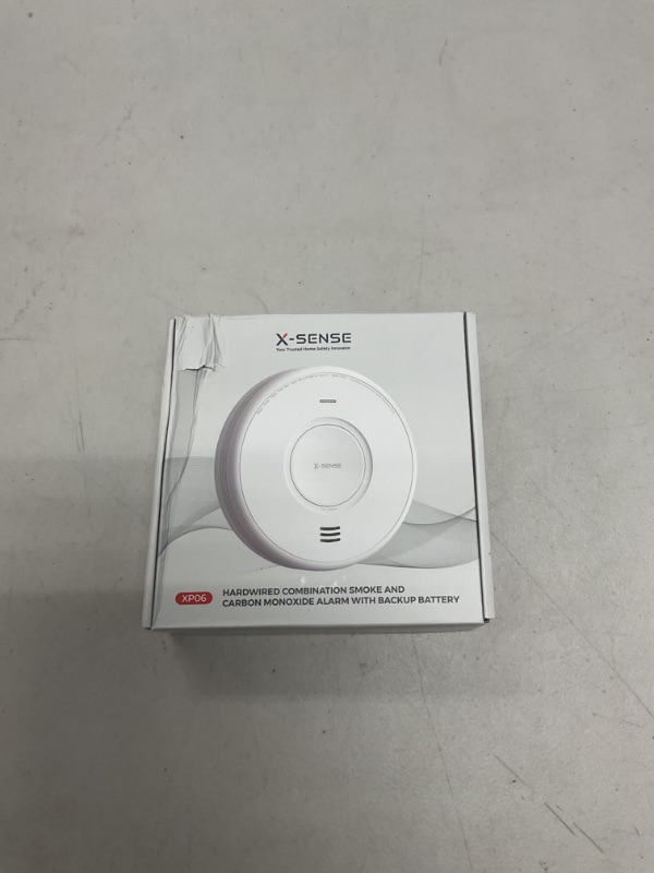 Photo 1 of X-Sense AC Hardwired Combination Smoke and Carbon Monoxide Detector, Hardwired Interconnected Smoke and CO Detector Alarm with Replaceable Battery Backup, XP06, 1-Pack
