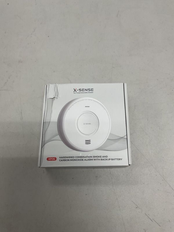 Photo 1 of X-Sense AC Hardwired Combination Smoke and Carbon Monoxide Detector, Hardwired Interconnected Smoke and CO Detector Alarm with Replaceable Battery Backup, XP06, 1-Pack