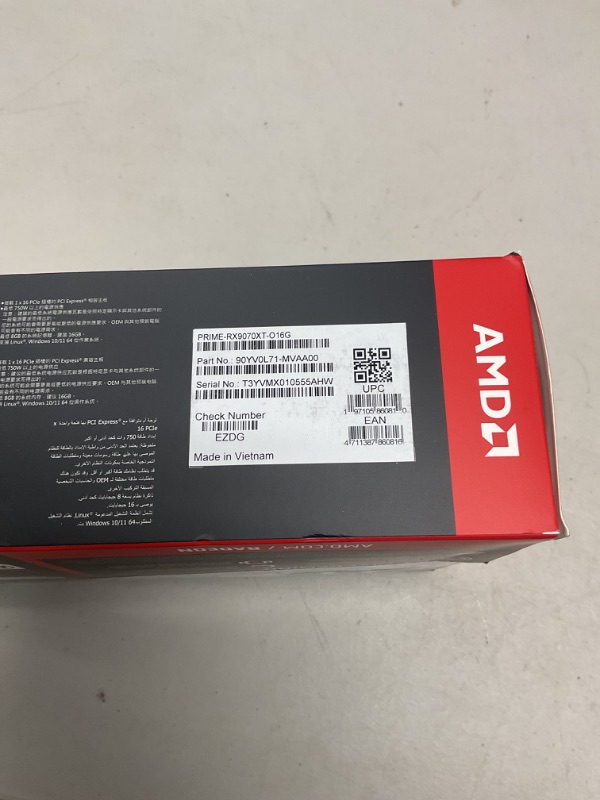 Photo 1 of ASUS Prime Radeon™ RX 9070 XT OC Edition Graphics Card (PCIe 5.0, HDMI/DP 2.1, 2.5-Slot Design, axial-tech Fans, Dual Ball Fan Bearings, Dual BIOS, GPU Guard)