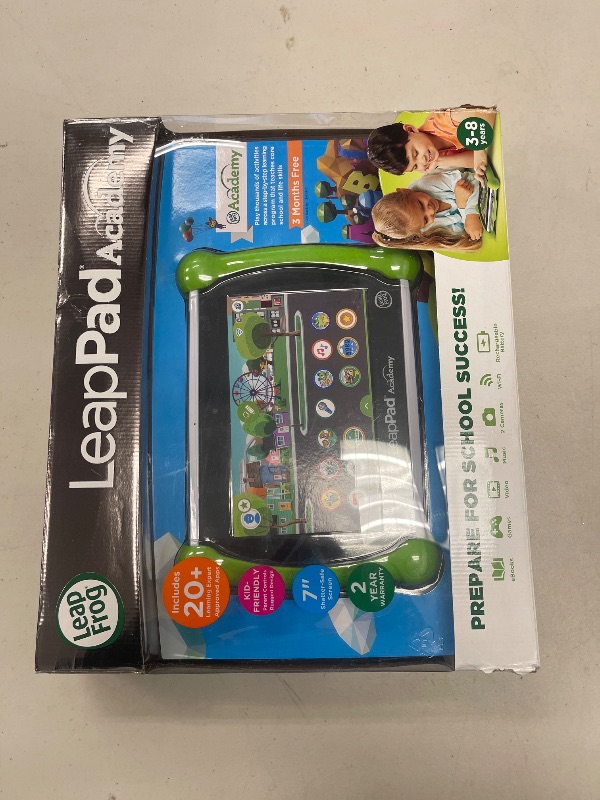 Photo 1 of LeapFrog LeapPad Academy Kids’ Learning Tablet, Green