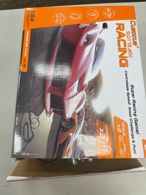 Photo 1 of High-Speed Slot Car Race Track Playset, Deluxe Size Car Racing Games for Kids Electric Powered Super Loop Speedway with Two Cars for Dual Racing, Kids Toys for 6 7 8 9 10-16 Years Old Boys Gifts