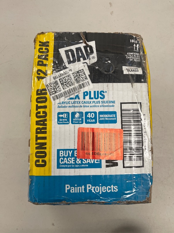 Photo 1 of ALEX PLUS CAULK CONTRACTOR PACK WHITE 10.1 FL.OZ (Pack of 12)
