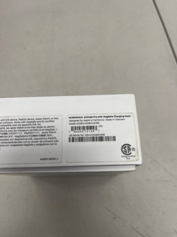 Photo 1 of Apple AirPods Pro (1st Generation) with MagSafe Charging Case