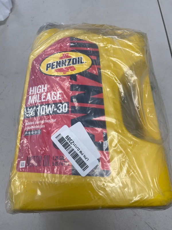 Photo 1 of Pennzoil High Mileage 10W-30 Motor Oil, 5 Quart
