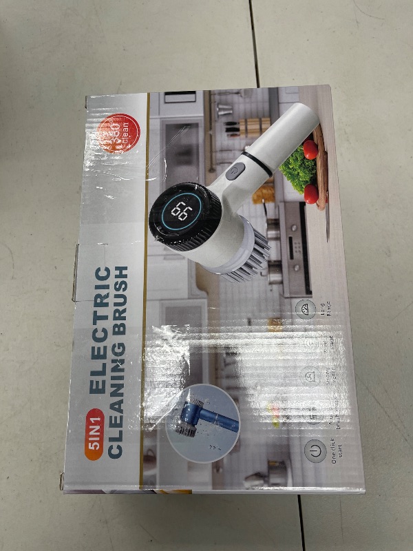 Photo 1 of WatiHomic Electric Spin Scrubber, Cordless Cleaning Brush Scrubber, Electric Scrubber for Cleaning, Power Brush Scrubber, Electric Bathroom Cleaning Brush with 5 Replaceable Brush Heads, 3 Speeds