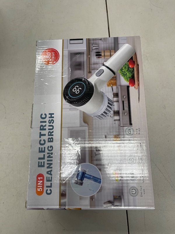 Photo 1 of WatiHomic Electric Spin Scrubber, Cordless Cleaning Brush Scrubber, Electric Scrubber for Cleaning, Power Brush Scrubber, Electric Bathroom Cleaning Brush with 5 Replaceable Brush Heads, 3 Speeds