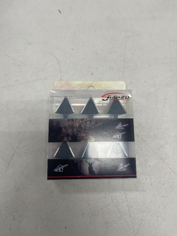 Photo 1 of JIANZD 100 Grain Broadheads 3 Fixed Blade Archery Arrow Heads for Outdoors Hunting Shooting Bow (X3-Black)