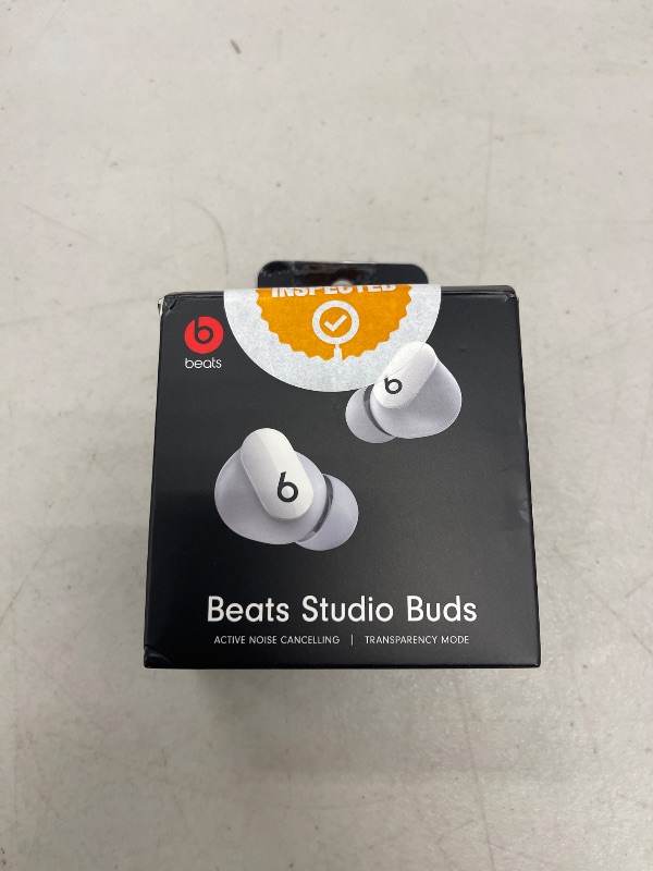 Photo 1 of Beats Studio Buds - True Wireless Noise Cancelling Earbuds - Compatible with Apple & Android, Built-in Microphone, IPX4 Rating, Sweat Resistant Earphones, Class 1 Bluetooth Headphones - White