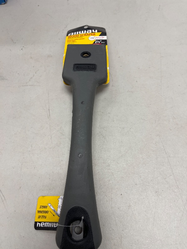 Photo 1 of ALLWAY FE4 4-Edge Soft-Grip Scraper with File for Wood and Painting Applications, 2-1/2"