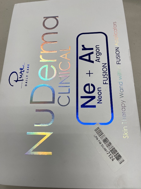 Photo 1 of NuDerma Clinical Skin Therapy Wand - Portable Skin Therapy Machine w 6 Fusion Neon + Argon Wands – Anti Aging - Clarifying - Skin Tightening & Radiance - Wrinkle Reducing