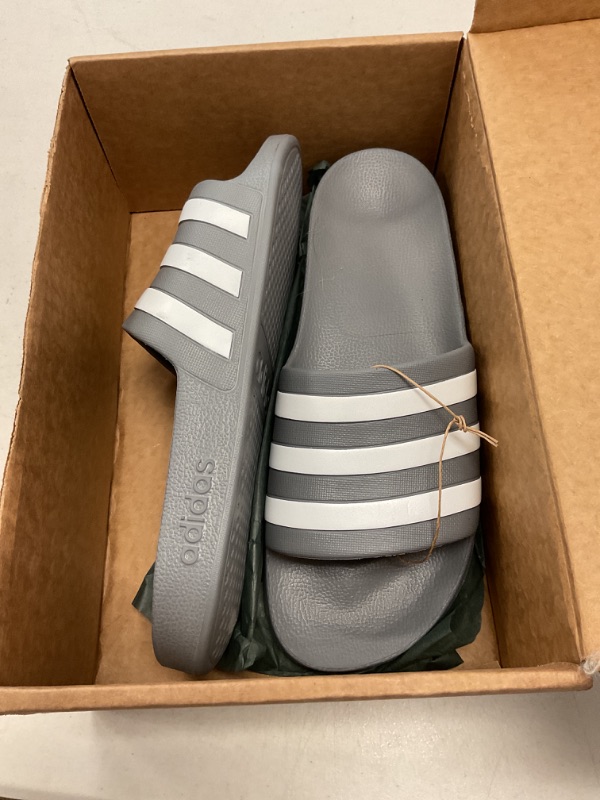 Photo 1 of adidas unisex-adult Shower Slide Grey/White/Grey 14