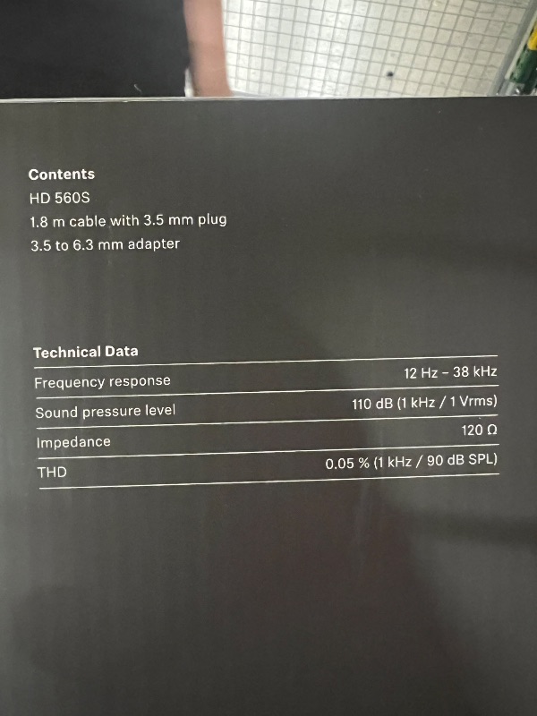 Photo 1 of Sennheiser HD 560 S Over-The-Ear Audiophile Headphones - Neutral Frequency Response, E.A.R. Technology for Wide Sound Field, Open-Back Earcups, Detachable Cable, (Black) (HD 560S) 8th of an inch cord 