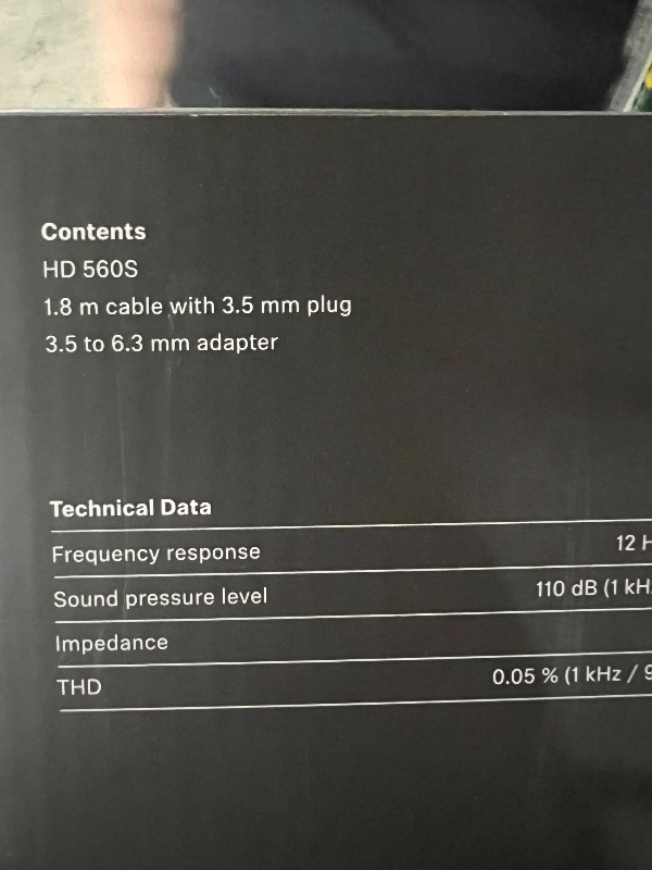 Photo 1 of Sennheiser HD 560 S Over-The-Ear Audiophile Headphones - Neutral Frequency Response, E.A.R. Technology for Wide Sound Field, Open-Back Earcups, Detachable Cable, (Black) (HD 560S) 8th of an inch cord 