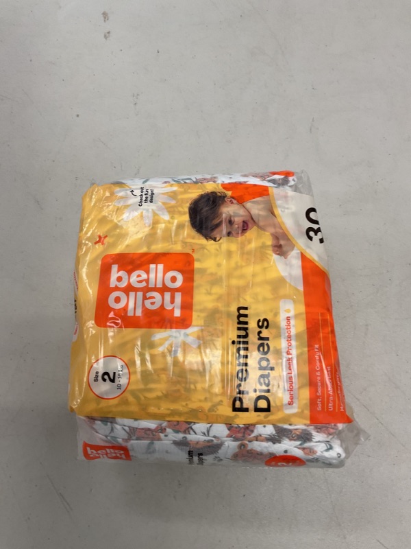 Photo 1 of Hello Bello Diapers, Size 2 (10-16 lbs) Wild Cats, 30 Count of Premium Disposable Baby Diapers, Hypoallergenic with Soft, Cloth-Like Feel