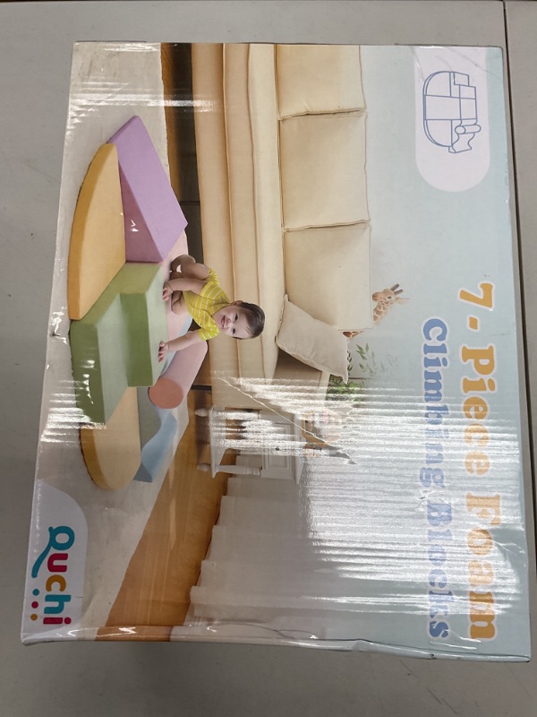 Photo 1 of QUCHI Climbing Toys for Toddlers, Toddler Climbing Toys Indoor, 7-Piece Soft Foam Climbing Blocks Set, Toddler Playtime Corner Climber Indoor Foam Play Gym for Climbing Crawling and Sliding