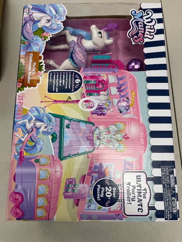 Photo 1 of Wild Manes Horse Toys Perla's Clubhouse Trailer Playset with Perla Horse Doll Figure, with Over 25 Interactive Features