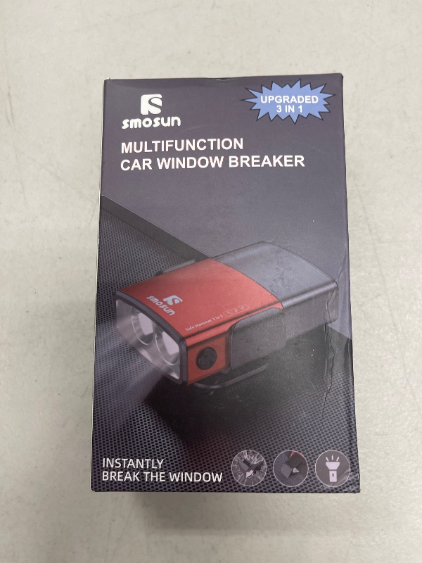 Photo 1 of smosun Window Breaker - Upgraded Safe Hammer Glass Breaker Under Water, Car Hammer Seatbelt Cutter Window Breaker Emergency Escape Tool, 3 in 1 Glass Breaker for New Cars (Red 2PCS)