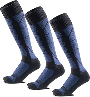 Photo 1 of Merino Wool Socks for Skiing, Snowboarding, Winter Outdoors, Over the Calf, Warm Thermal Socks for Cold Weather SIZE LARGE