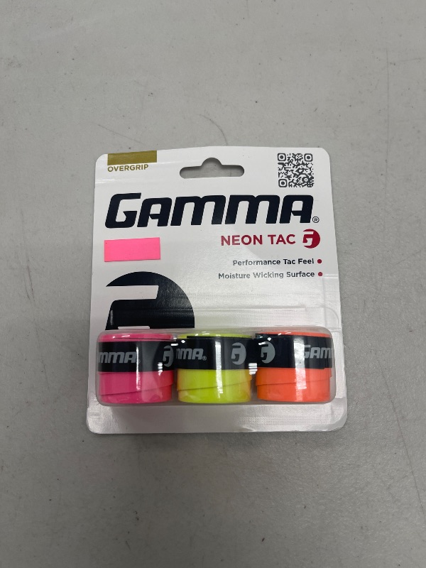 Photo 1 of GAMMA Sports Neon Tac Overgrip, Tacky Grip for Tennis, Pickleball, Squash, and Badminton Racquets, Assorted 3 Pack