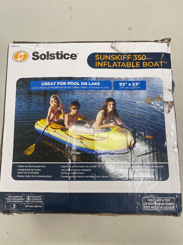Photo 1 of Solstice by Swimline SunSkiff 3-Person Boat, Multicolor, One Size (29350)